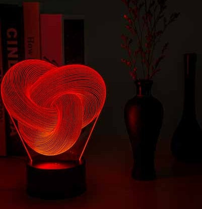 Twist Abstract LED 3D Night Light Touch Colorful Acrylic 3D Table Lamp